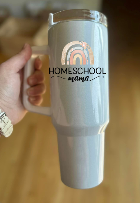 Homeschool Mama 40 oz. Shimmer Tumbler