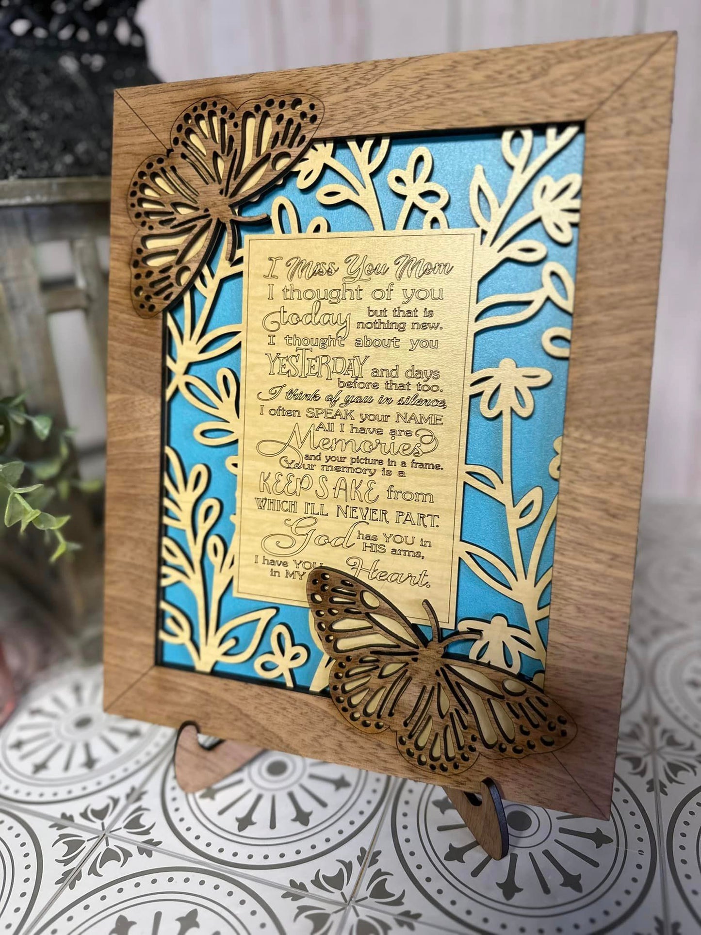 I Miss You Mom -- Wood Frame
