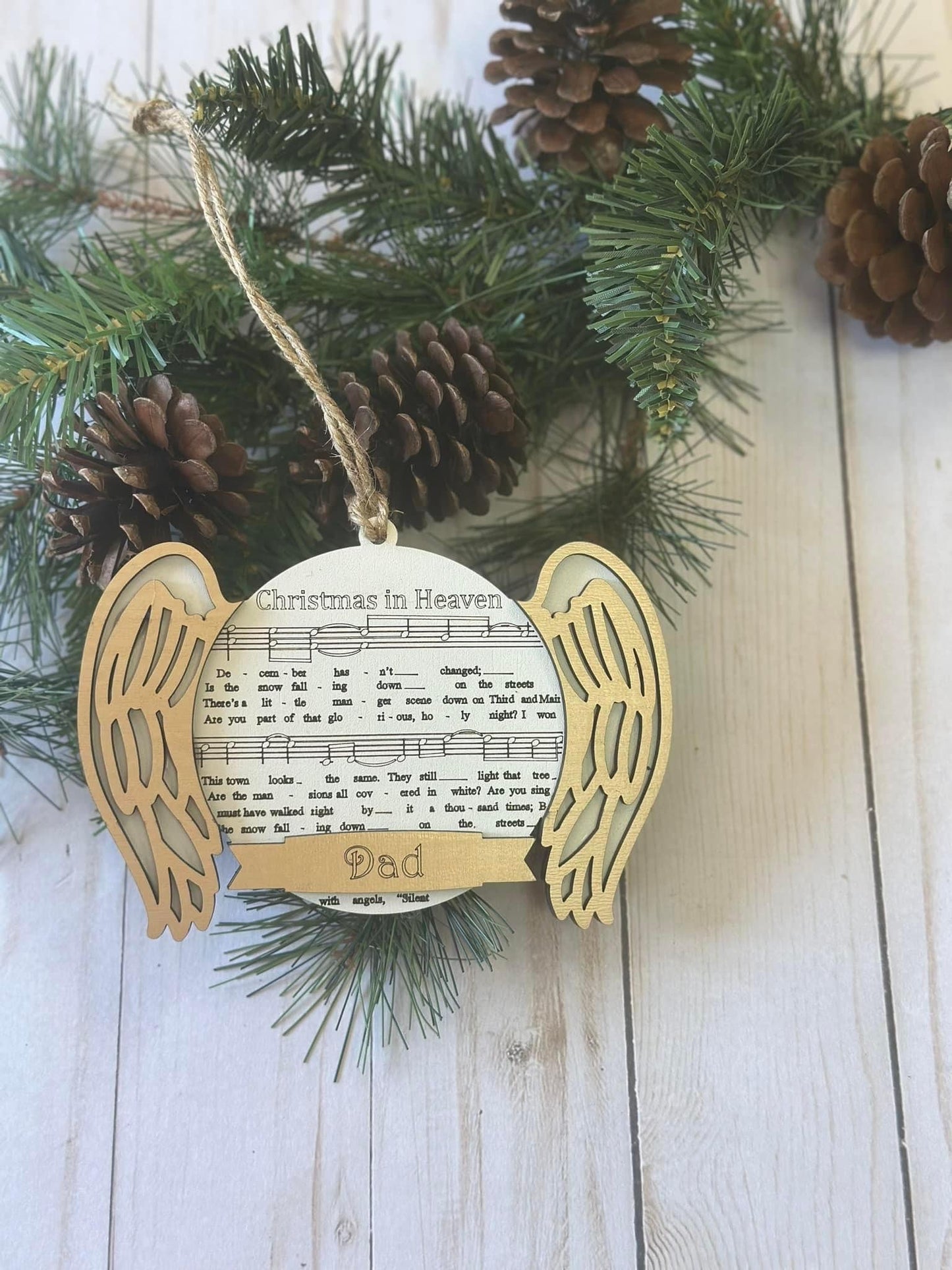 Memorial Ornament — Angel Wings