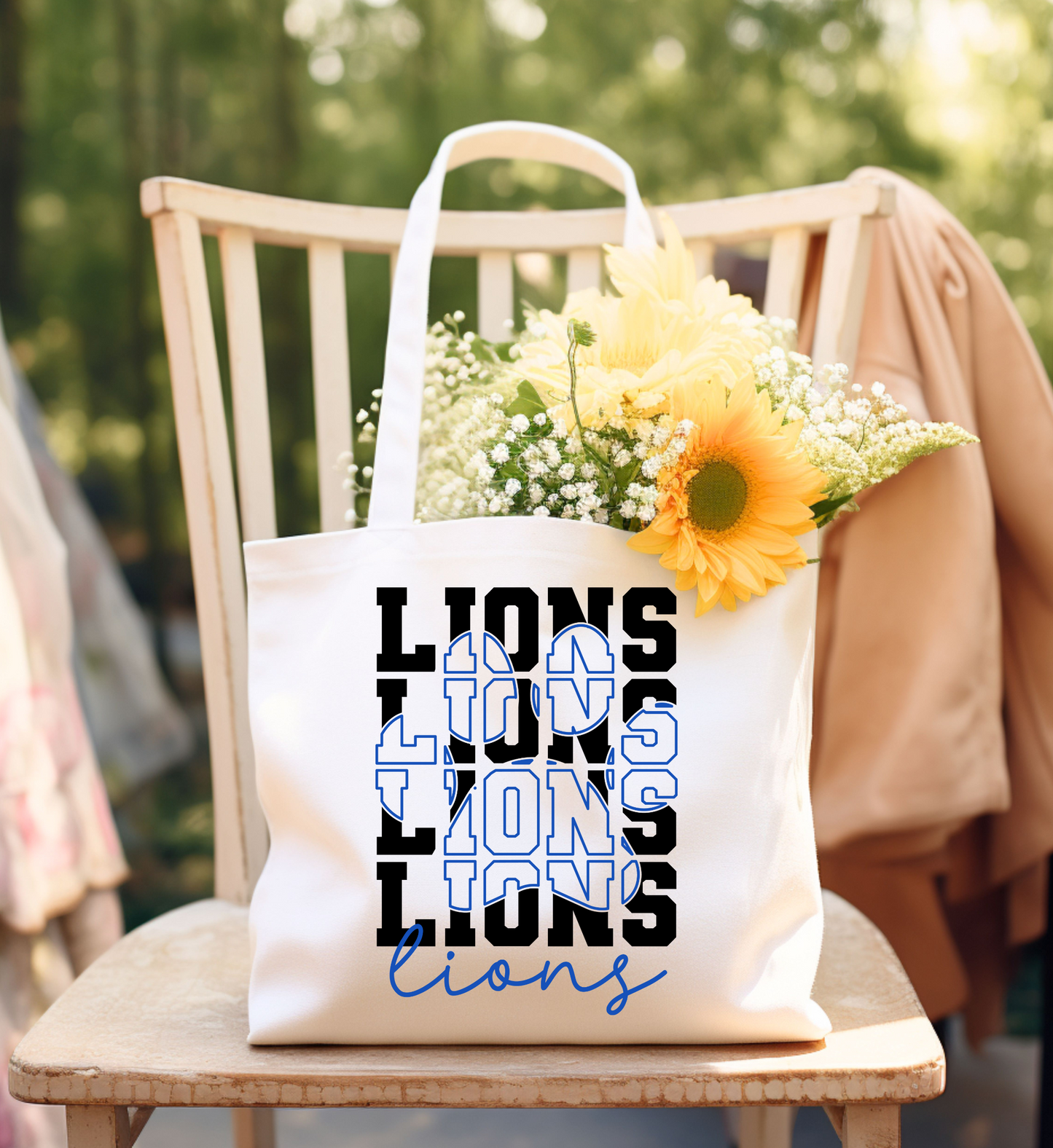 Stacked Lions Paw Print -- Tote Bag