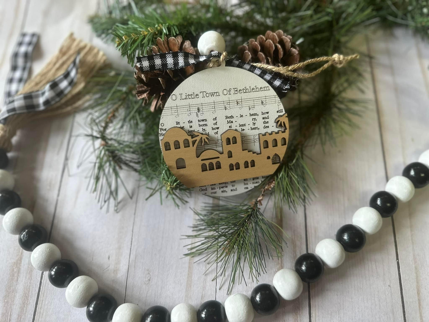 O Little Town of Bethlehem - Sheet Music Ornament