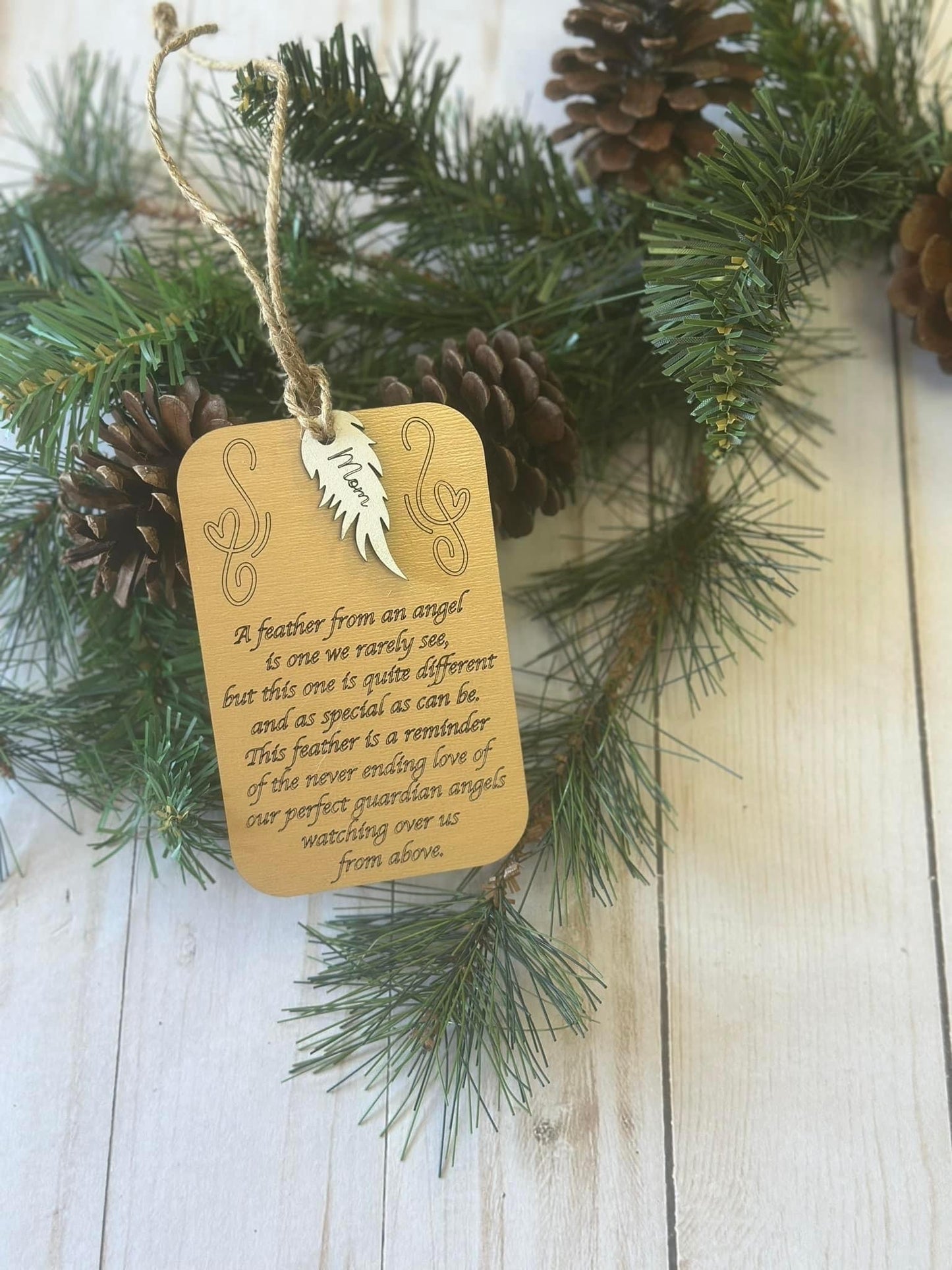 Memorial Ornament — Angel Feather