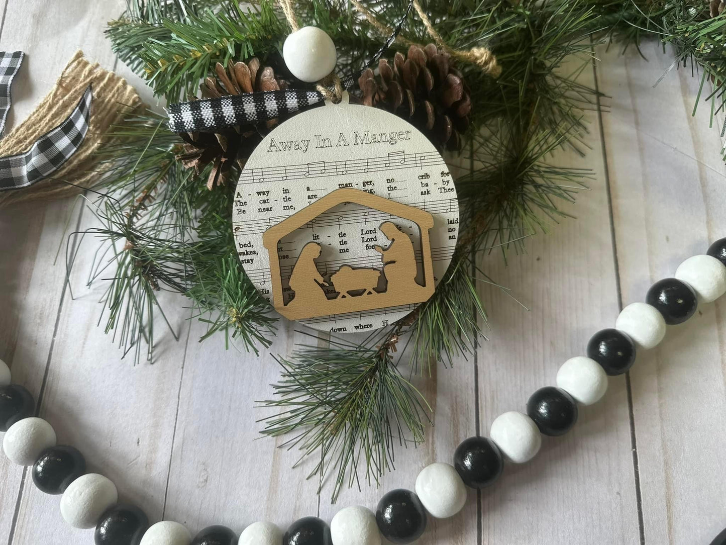 Away in a Manger - Sheet Music Ornament