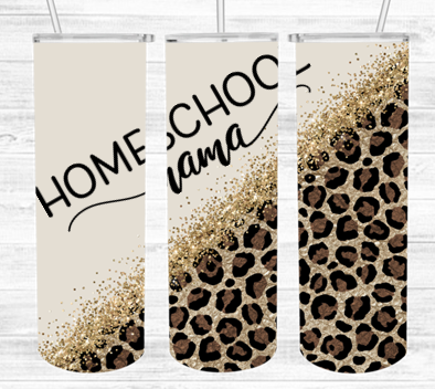 Homeschool Mama -- Leopard 20 oz. Tumbler