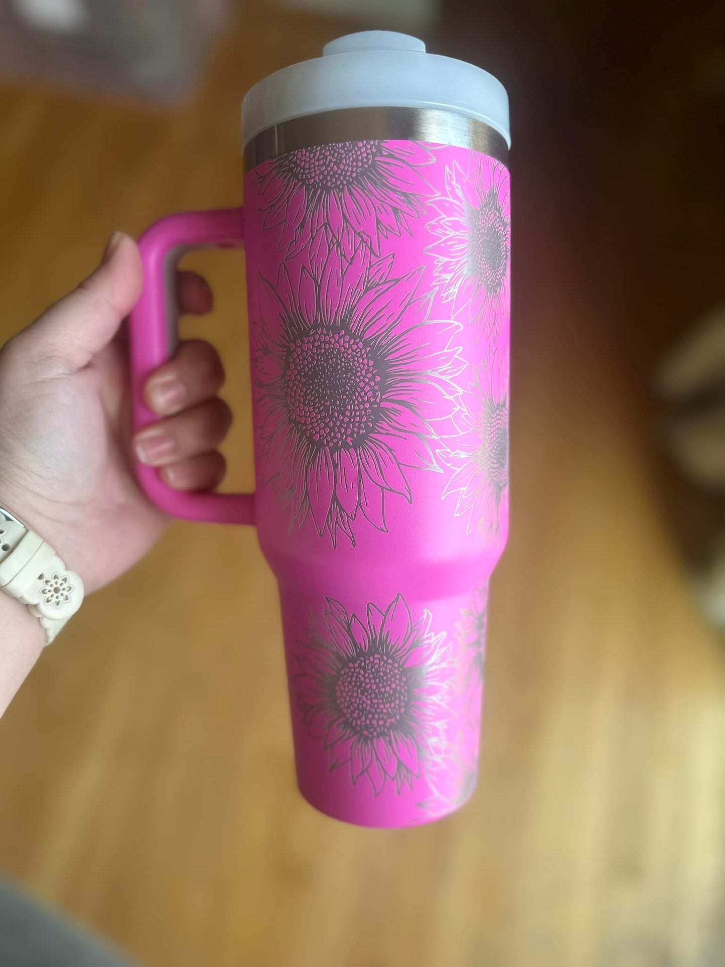 Sunflower 40 oz. Tumbler -- Hot Pink