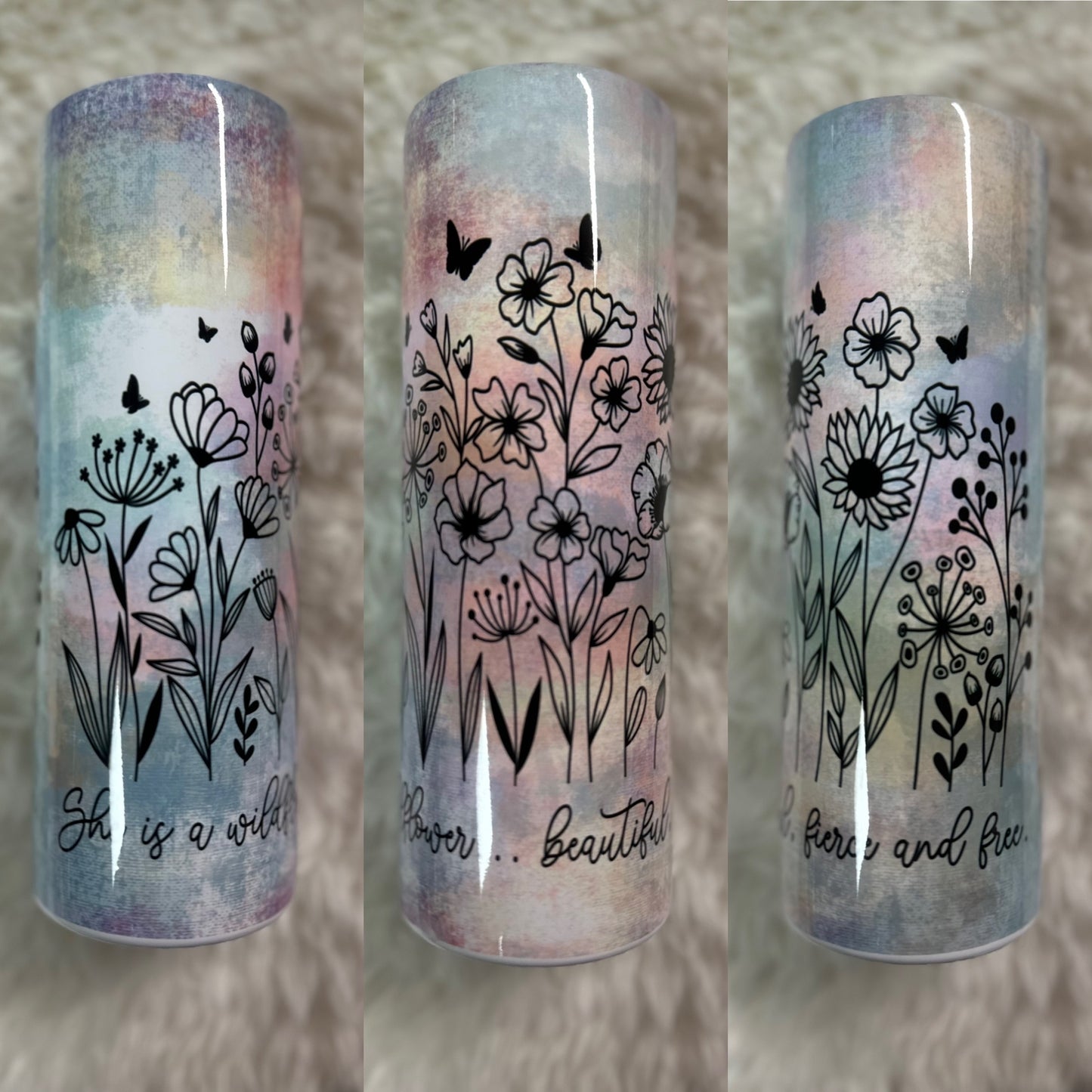 She is a wildflower - 20 oz. Tumbler