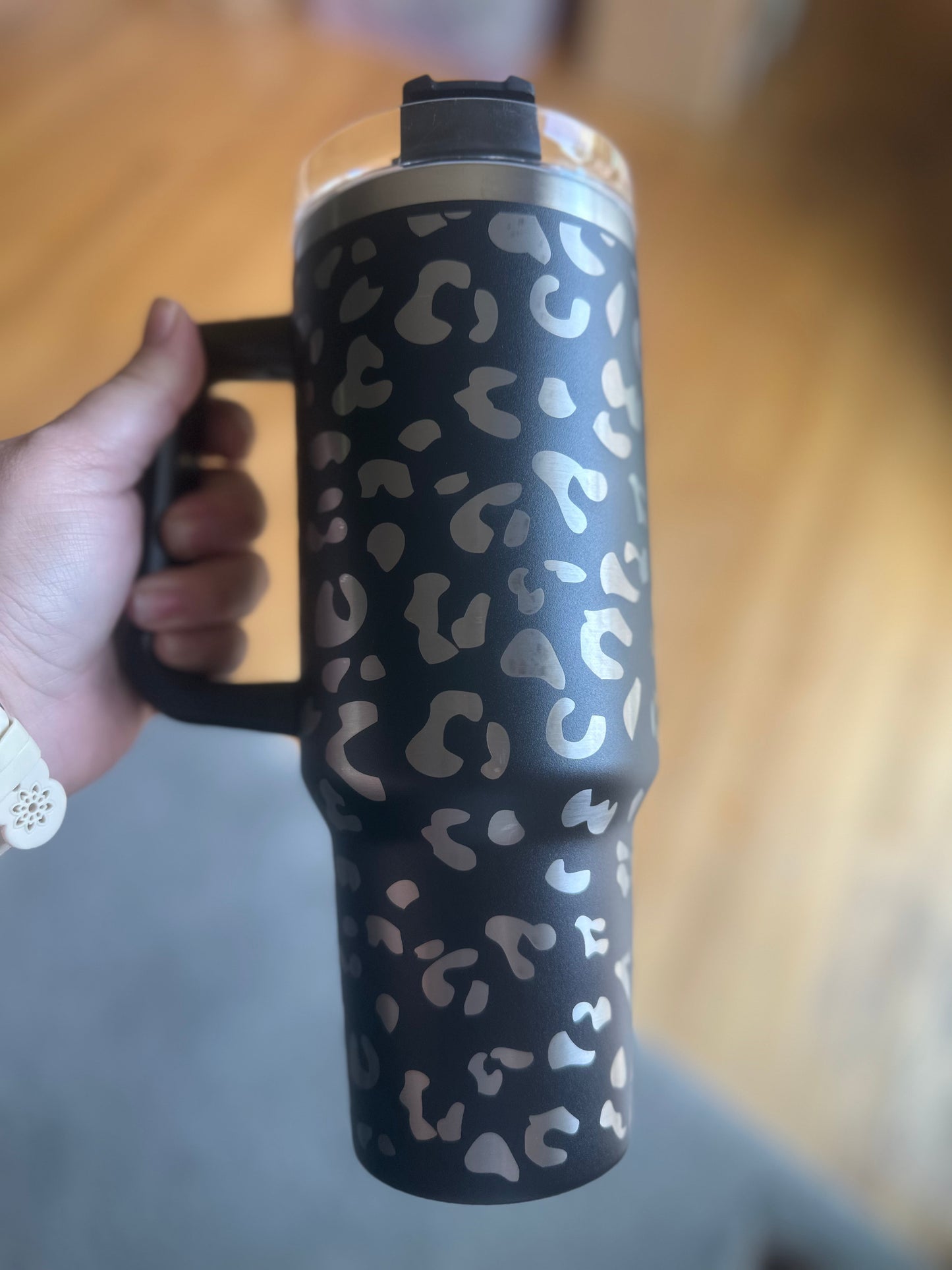 Leopard 40 oz. Tumbler -- Black