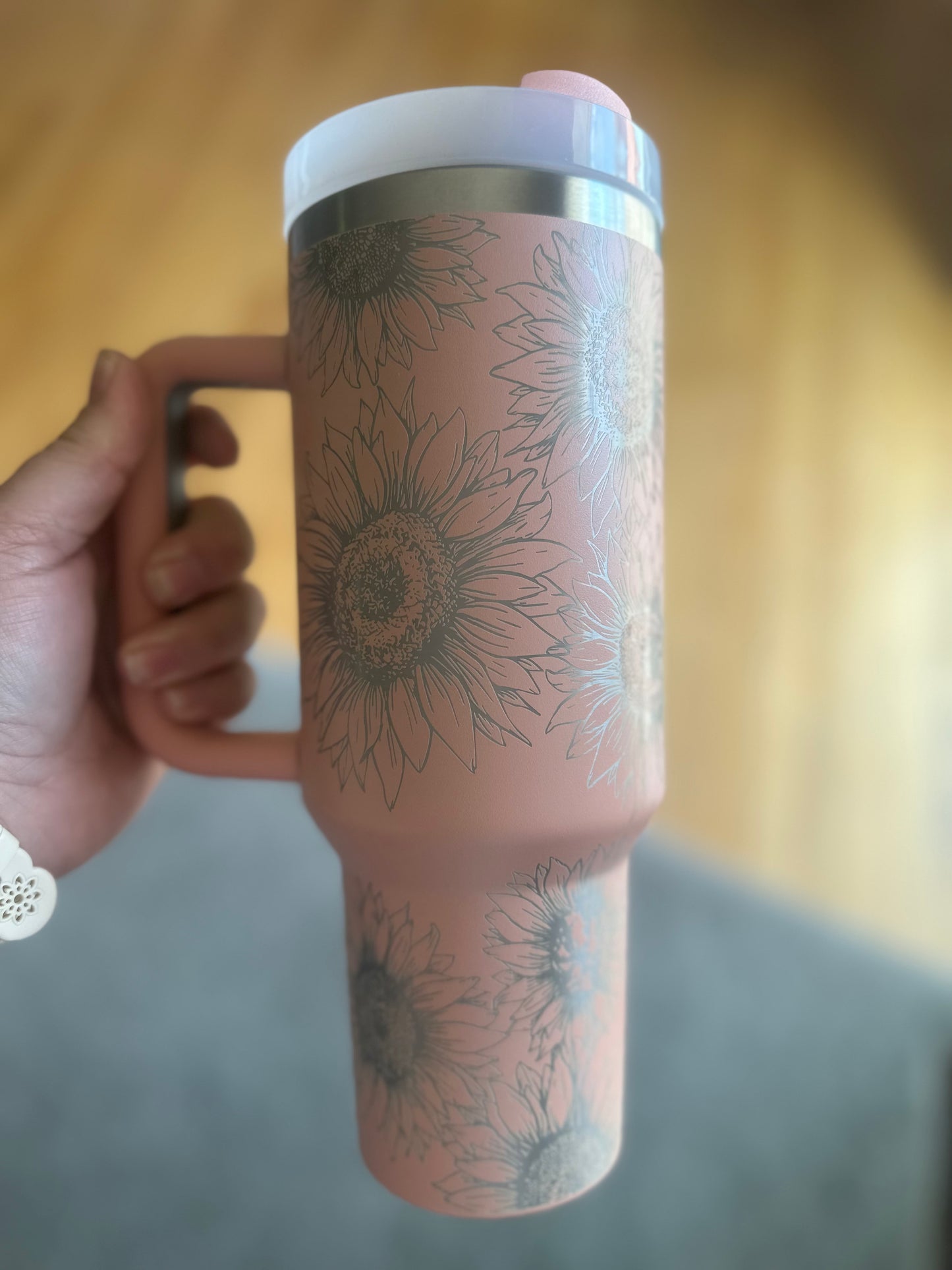 Sunflower 40 oz. Tumbler -- Peach