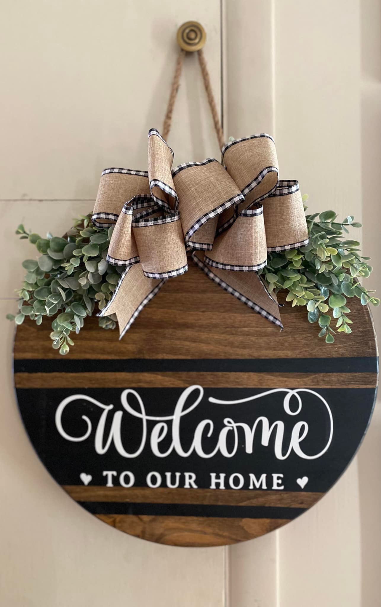 Welcome to our Home -- Door Sign