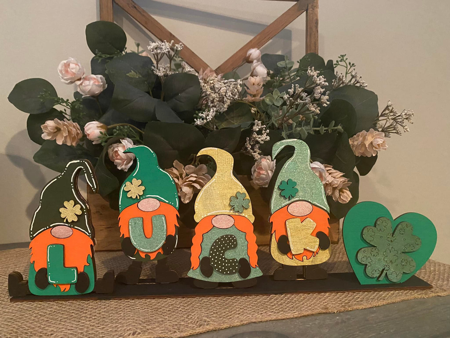 Valentine's & St. Patrick's Day Gnomes -- Wood Decor