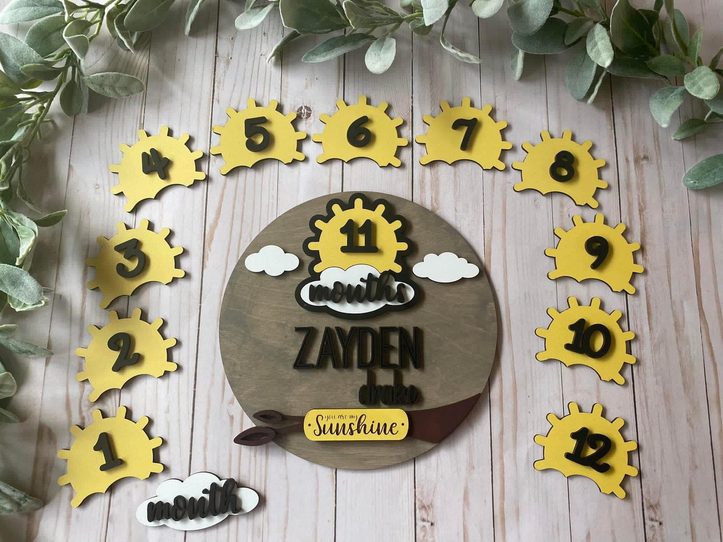 You Are My Sunshine Monthly Milestone Round