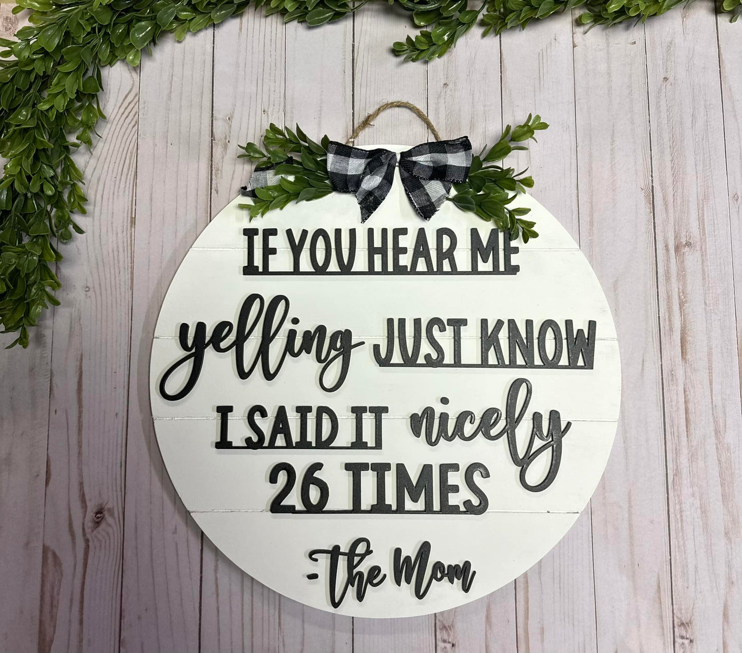 Said It Nicely, Mom -- Door Sign