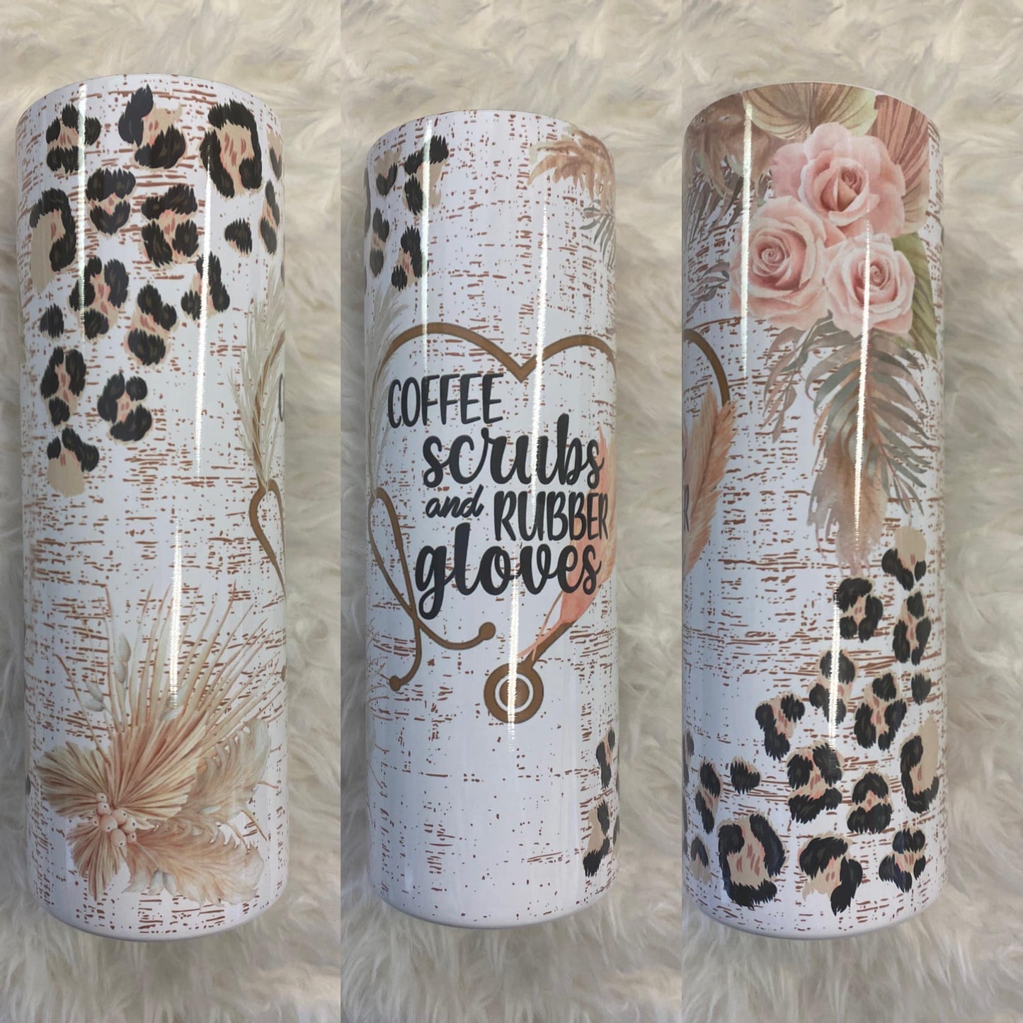 Coffee, Scrubs and Rubber Gloves Boho 20 oz. Tumbler