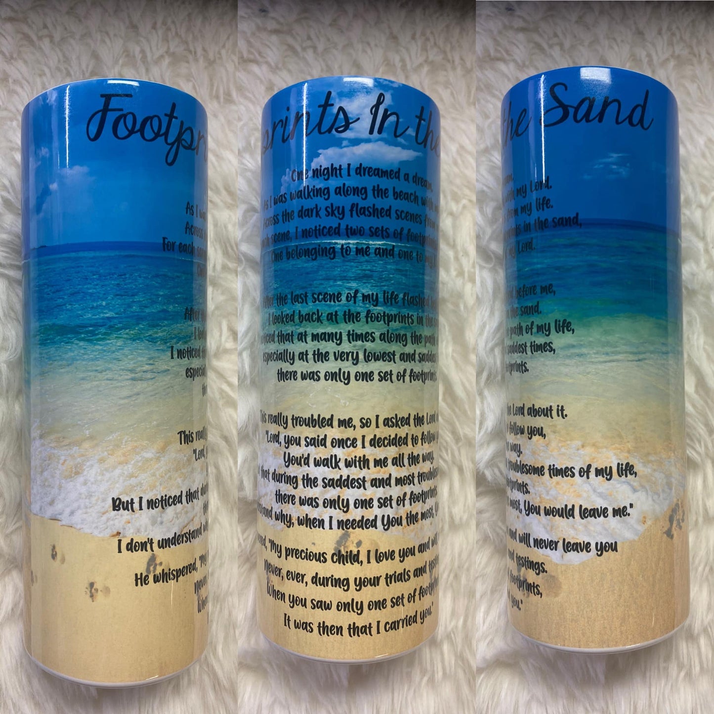 Footprints in the Sand Beach 20 oz. Tumbler