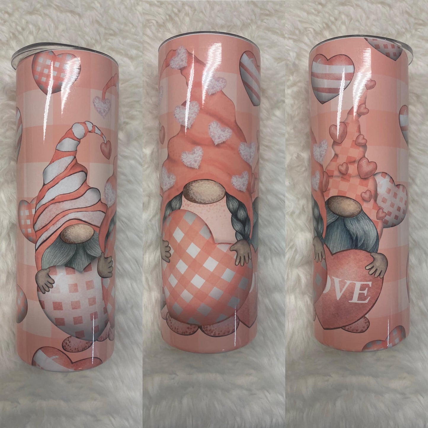 Love Gnomes Pink 20 oz. Tumbler