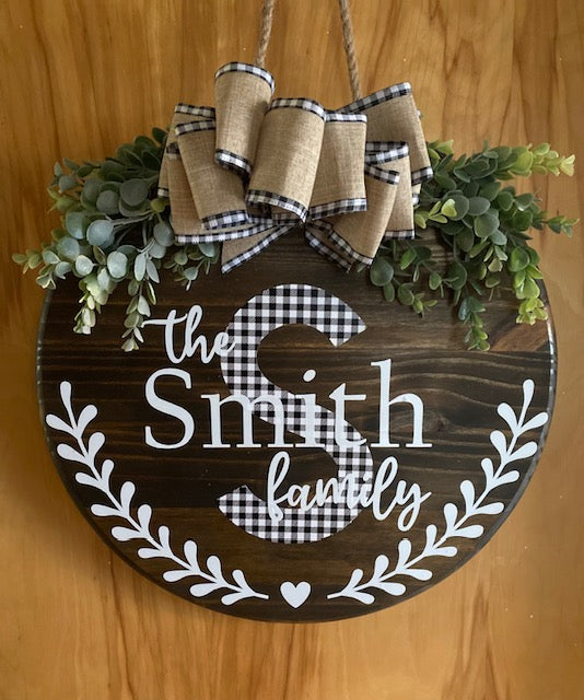 Family Name -- Door Sign