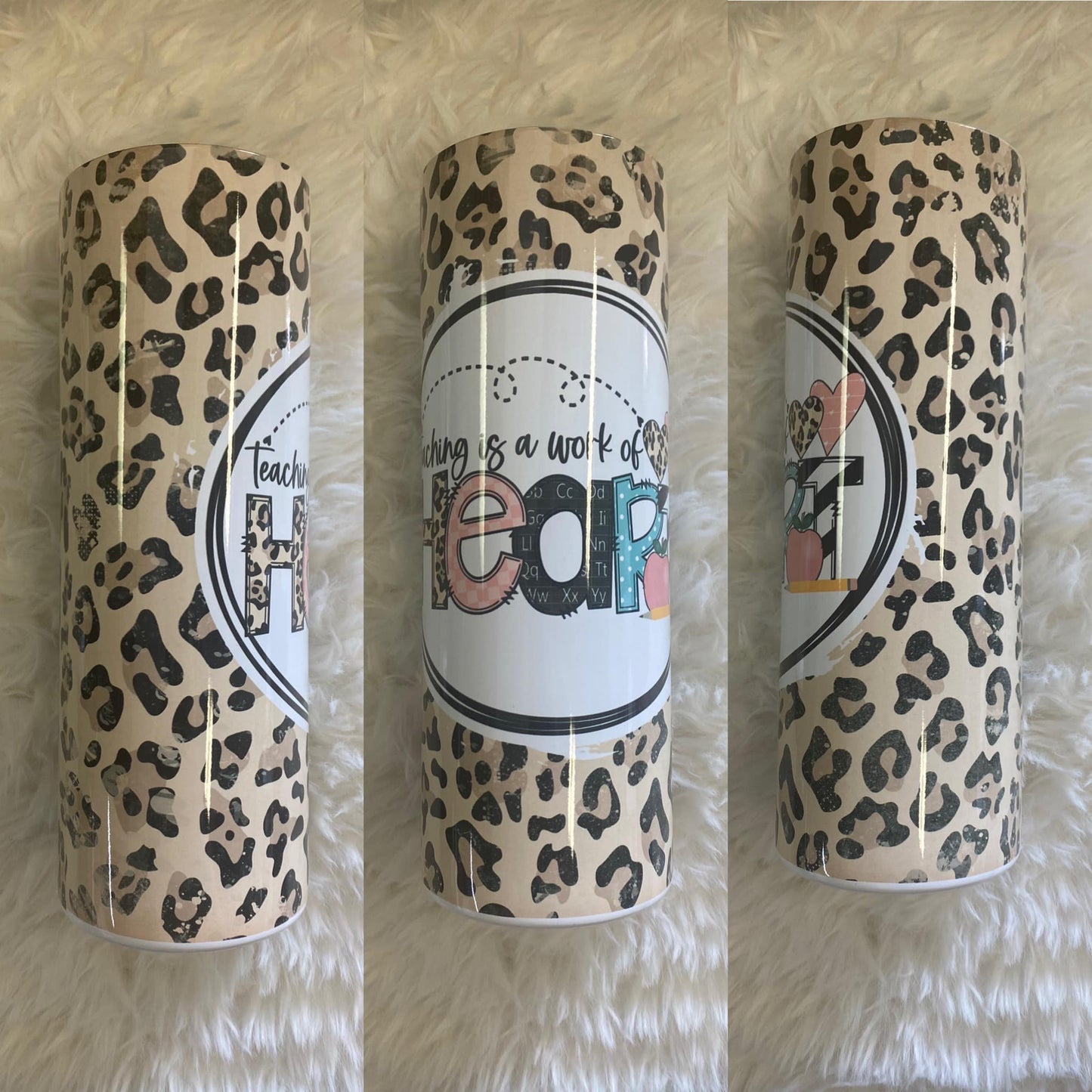 Teaching is a Work of Heart Leopard 20 oz. Tumbler