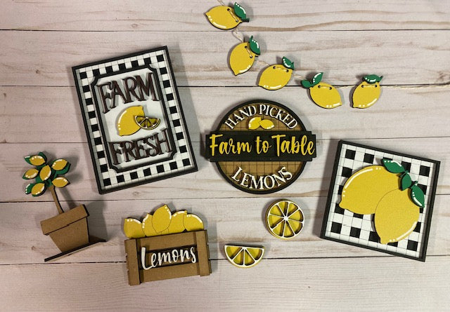 Lemon Tiered Tray Set