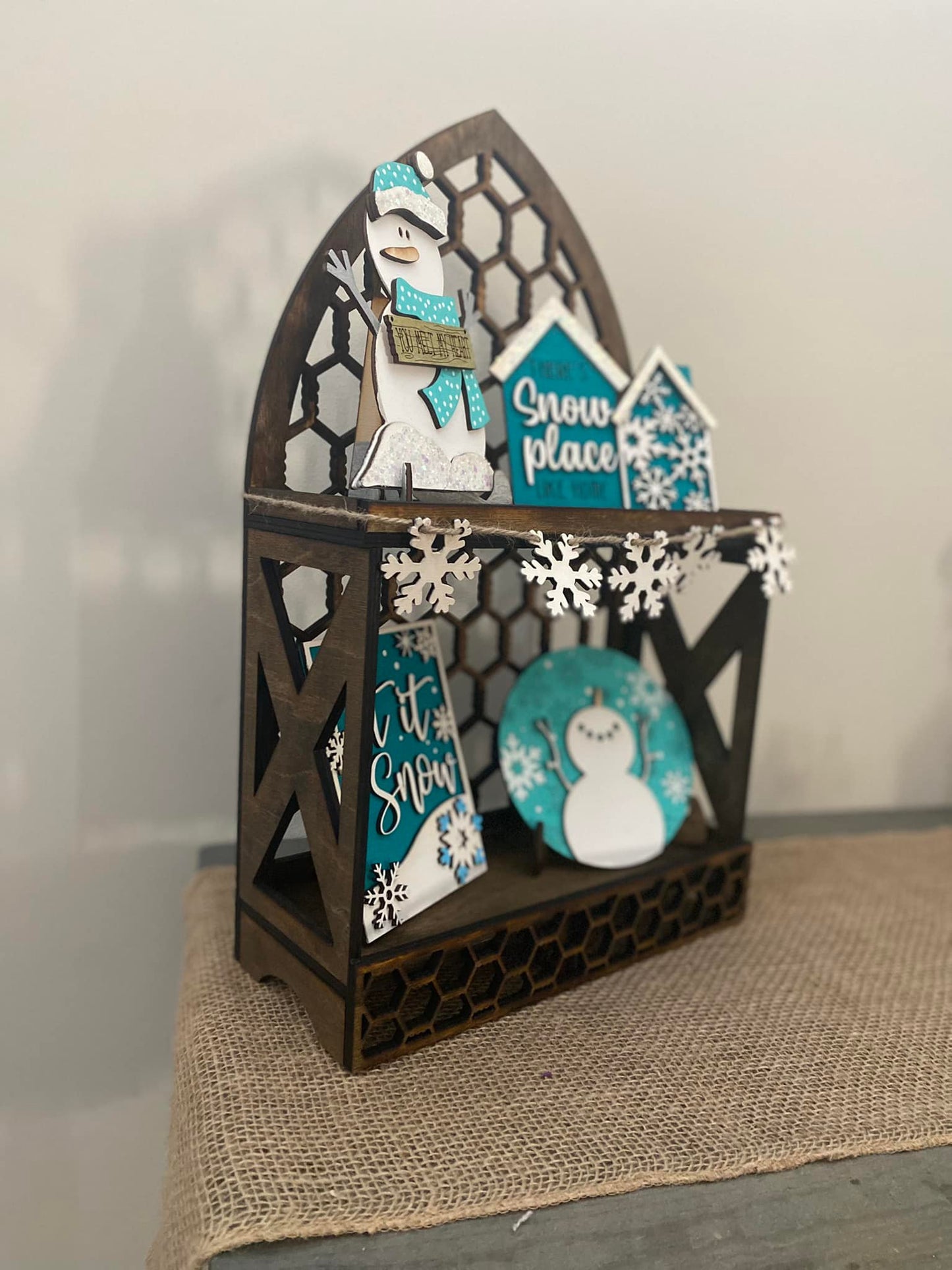 Let It Snow Tiered Tray Set