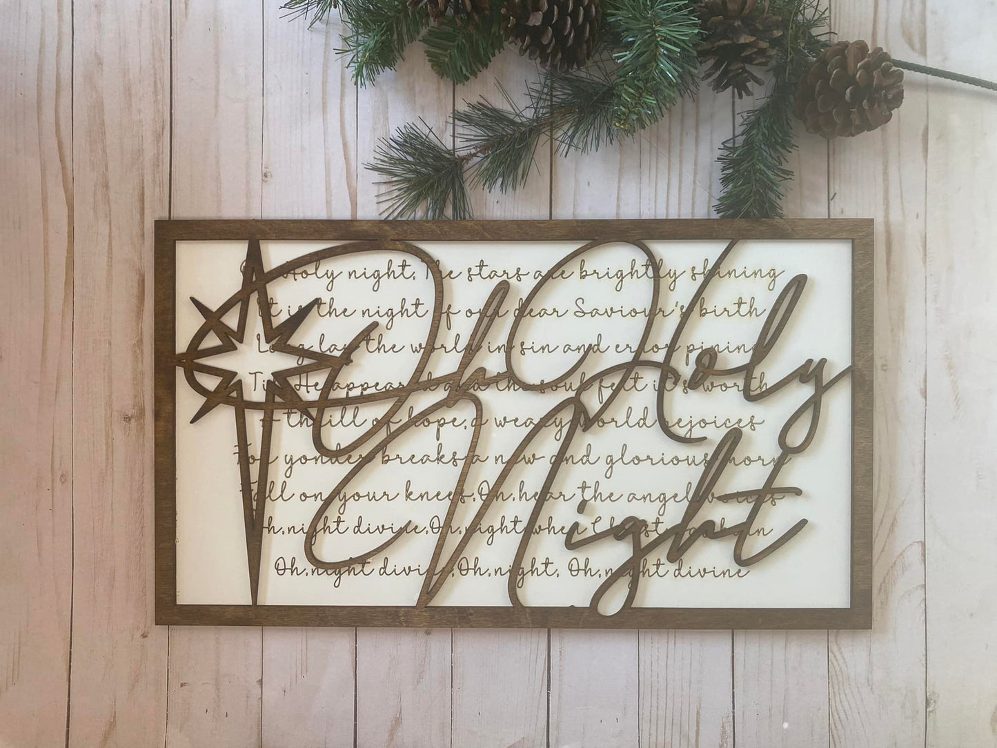 Oh Holy Night -- Layered Sign