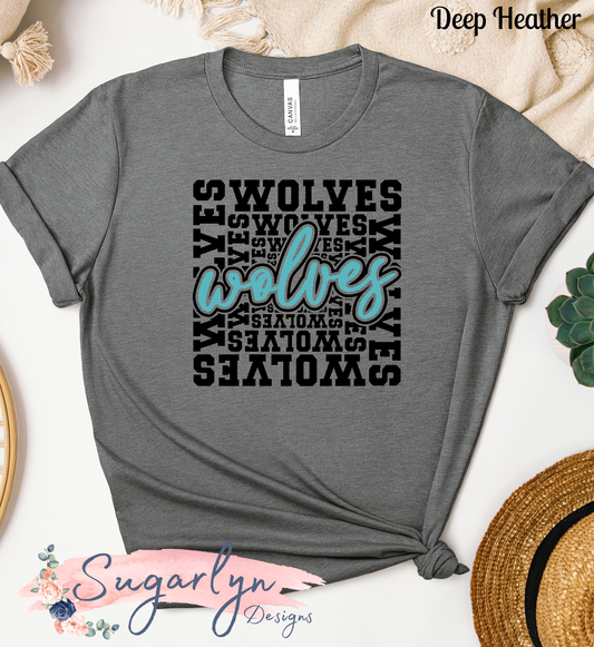 Jordan Springs Wolves -- Wolves Text Typography