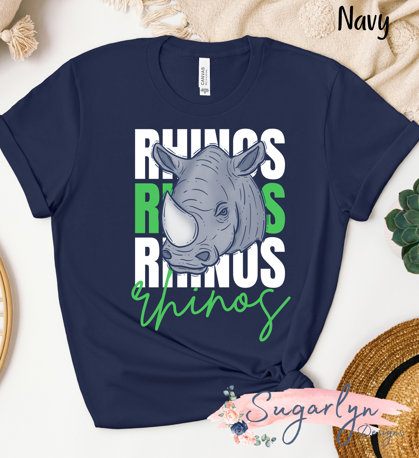 AS Rhodes Rhinos -- Stacked Rhinos Blue Rhino