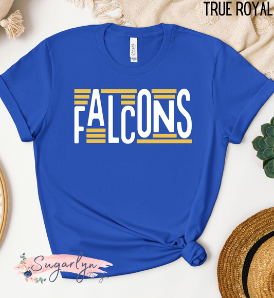 Central Falcons -- Falcons Staggered Typography