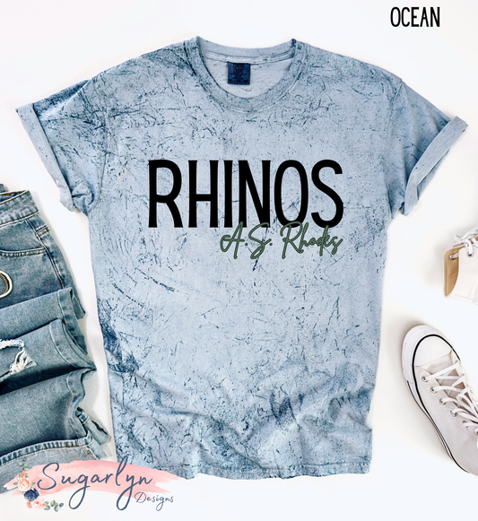 A.S. Rhodes Rhinos -- Color Blast Tee