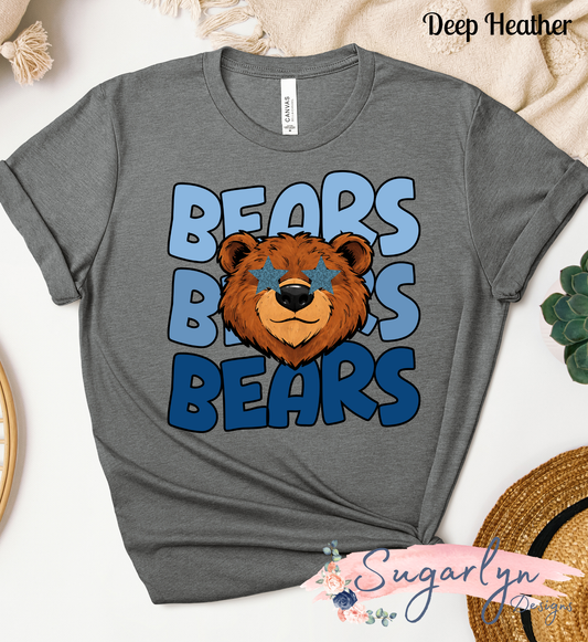Hilda J Bears -- Bears Stacked Blue