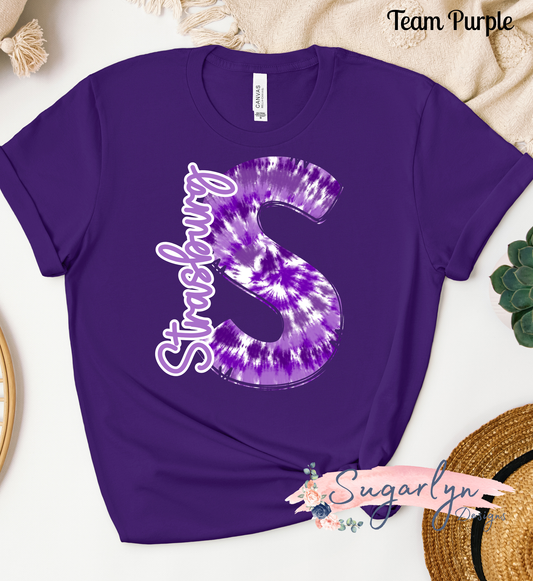 Strasburg Rams -- Tie Dye "S"