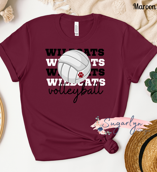 Wildcats Volleyball - Stacked
