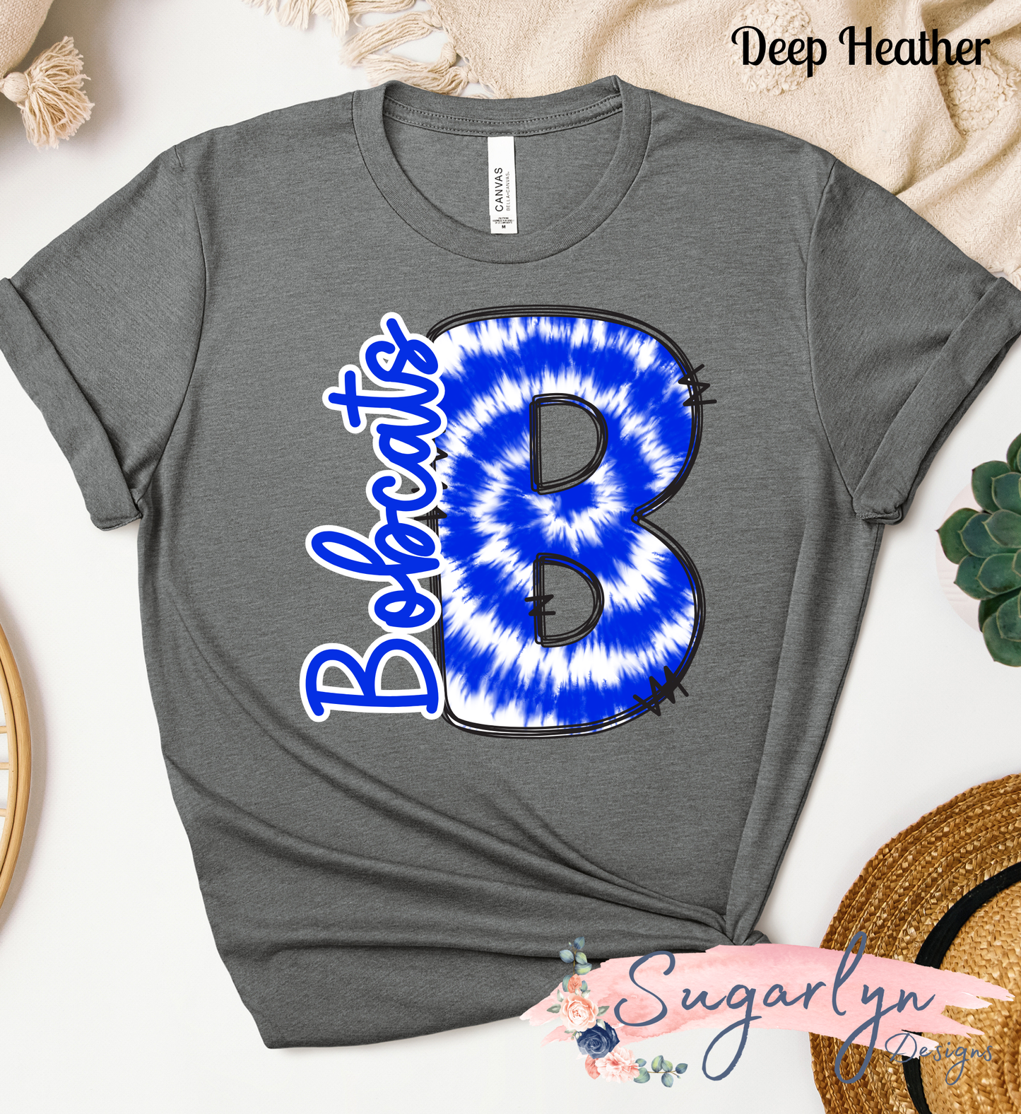 EWM Bobcats - Blue Tie Dye "B"