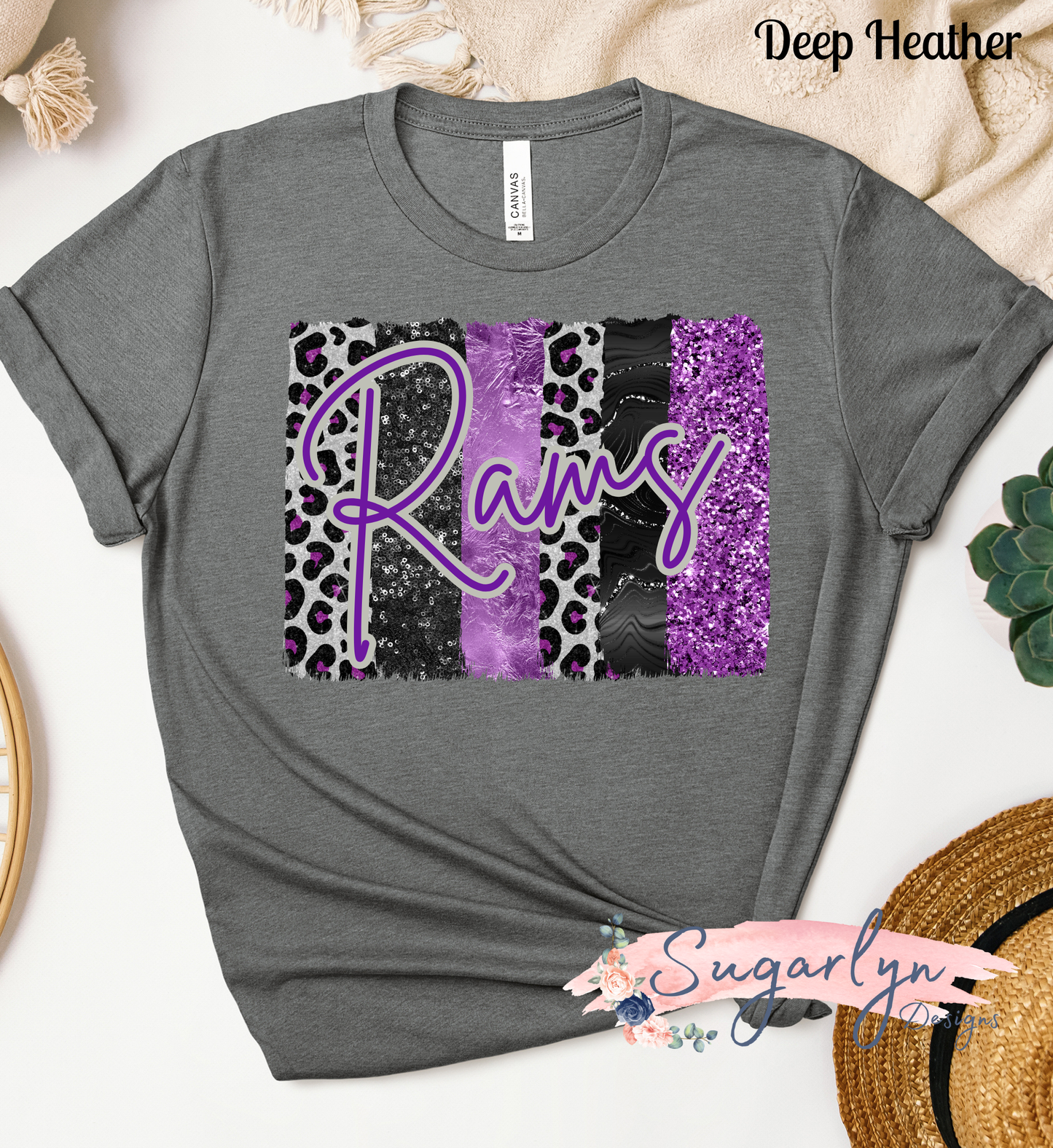 Strasburg Rams -- Rams Glitter Brushstrokes