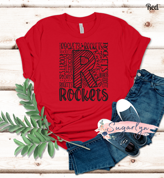 Redbud Run Rockets -- Rockets Typography Art