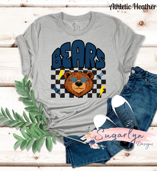Hilda J Bears -- Checkerboard, Bear Glitter Eyes