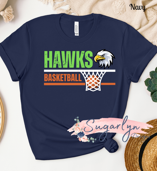 Skyline Hawks Basketball - Mascot, Bar, Hoop