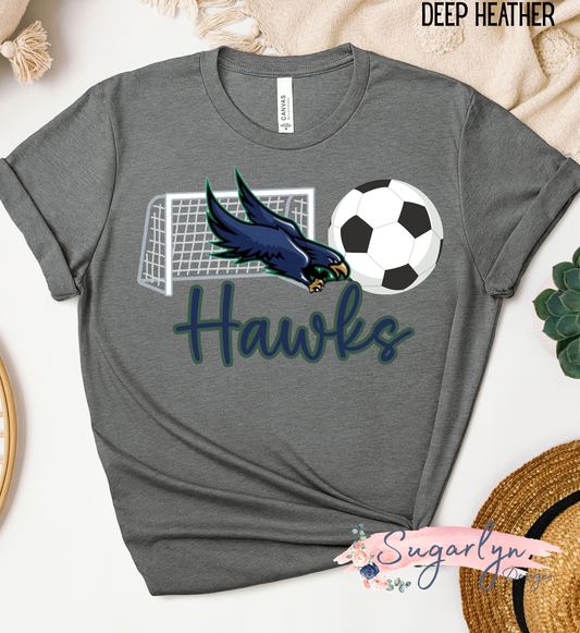 Skyline Hawks Soccer -- Mascot, Ball, Net