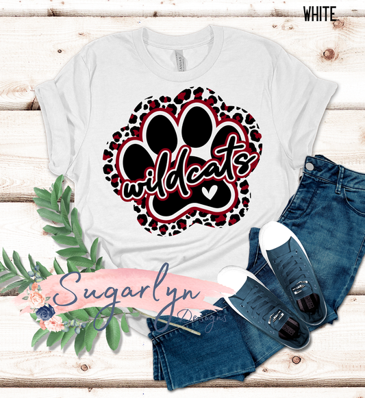 Wildcats  - Leopard Paw Print