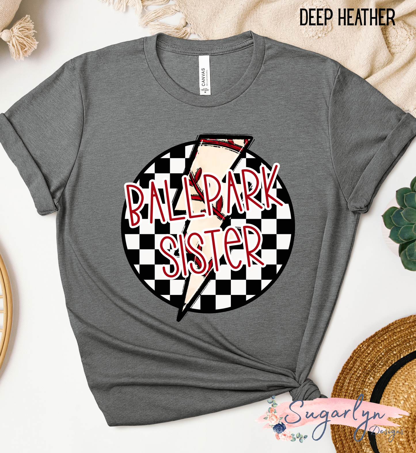 Ballpark Sister Checkerboard -- Baseball