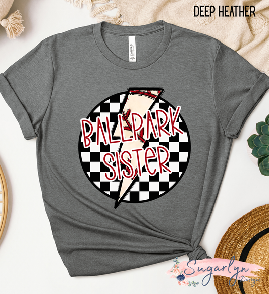 Ballpark Sister Checkerboard -- Baseball