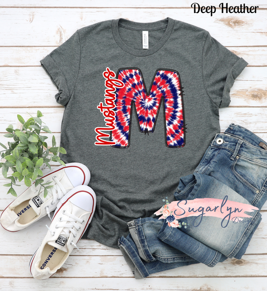 Middletown Mustangs -- Tie Dye "M"