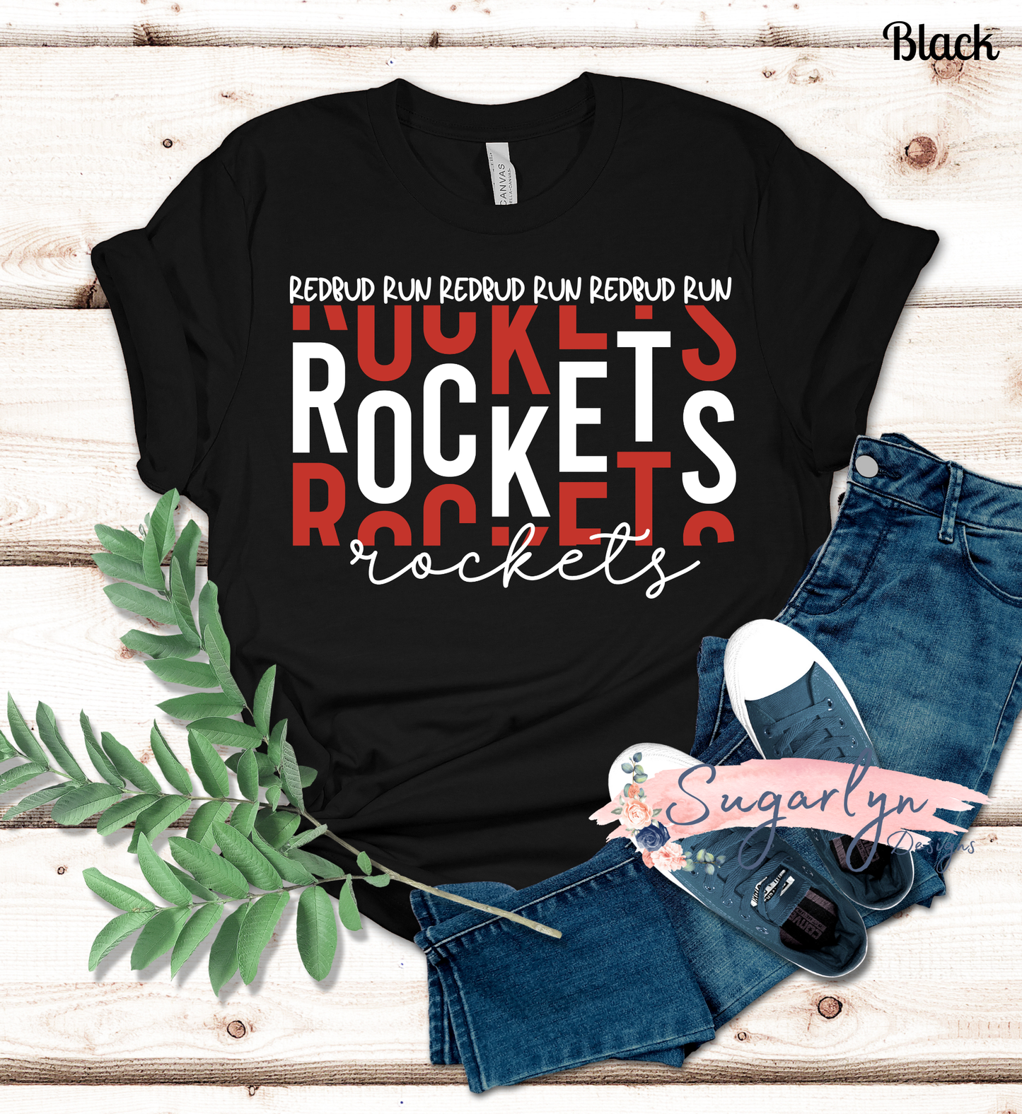 Redbud Run Rockets -- Stacked Typography