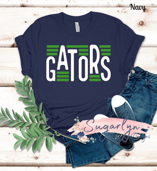 Greenwood Mill Gators --  Gators Staggered Typography