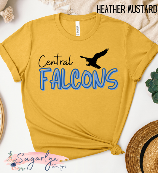 Central Falcons -- Flacons Two Tone Text