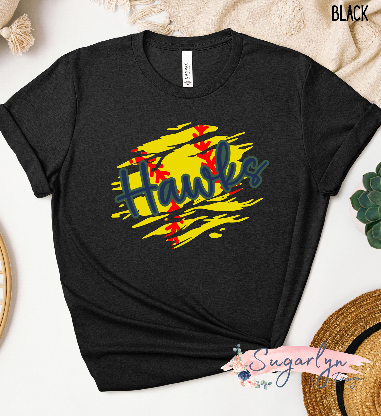 Skyline Hawks Softball -- Distressed Ball