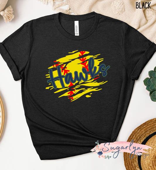 Skyline Hawks Softball -- Distressed Ball