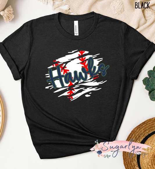 Skyline Hawks Baseball --  Distressed Baseball