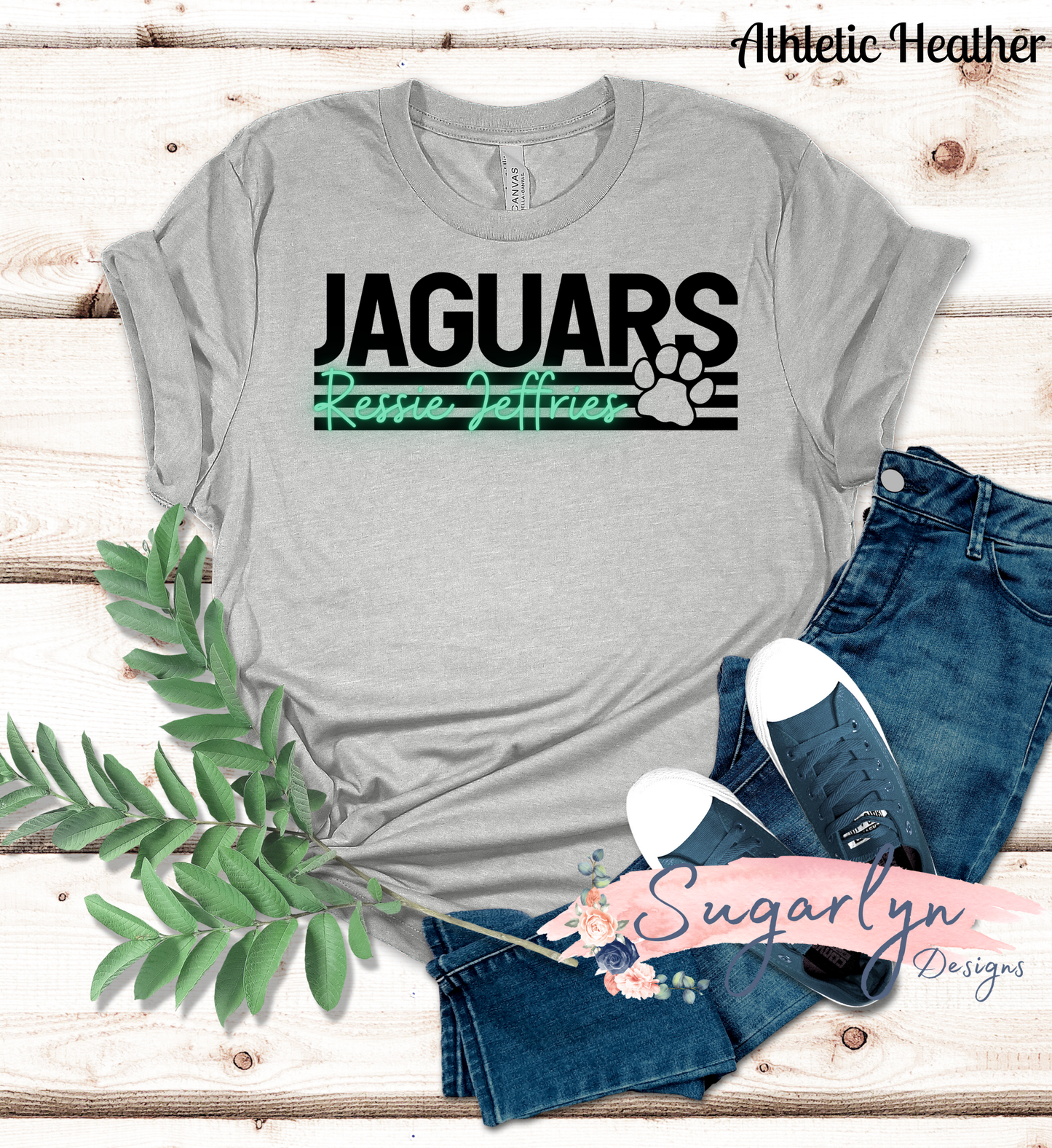 Ressie Jeffries Jaguars -- Paw Print & Text