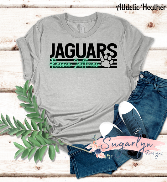Ressie Jeffries Jaguars -- Paw Print & Text