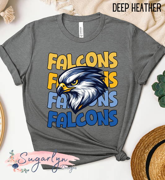 Central Falcons -- Falcons Retro Stacked